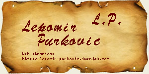 Lepomir Purković vizit kartica
